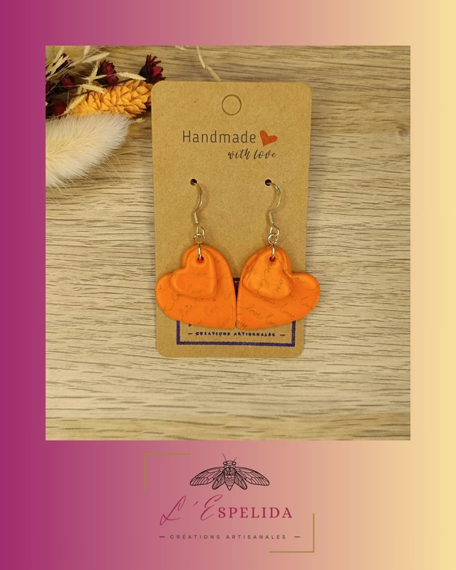 Double love orange imprimé Love vert