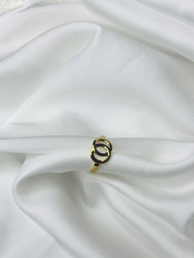 57- Bague réglable cercles croisés 