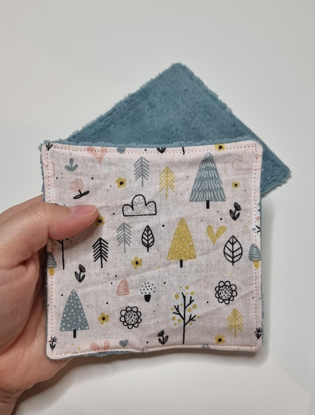 Lingette sapins turquoise 