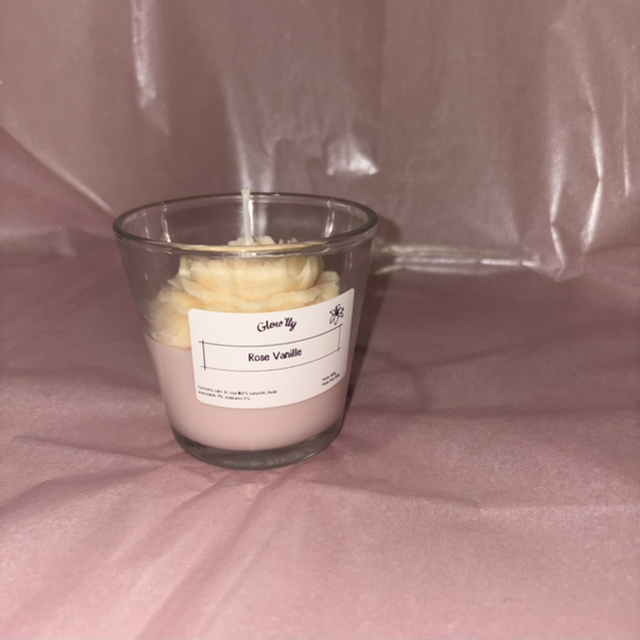 Bougie Parfumée Rose Vanille 
