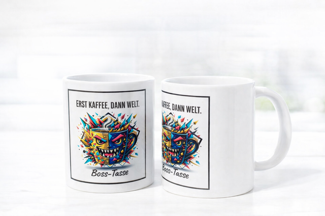 ☕️ Erst Kaffee. Dann Welt. Die Boss-Tasse ist das perfekte Statement für alle, die ihren Tag mit Haltung beginnen.