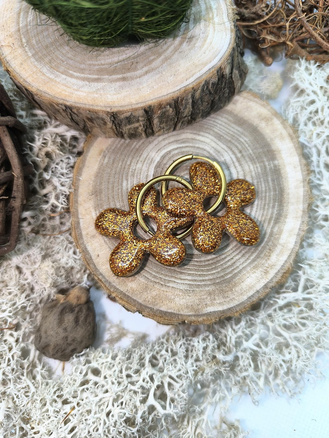 Pampilles interchangeables LAURA paillettes cuivré 