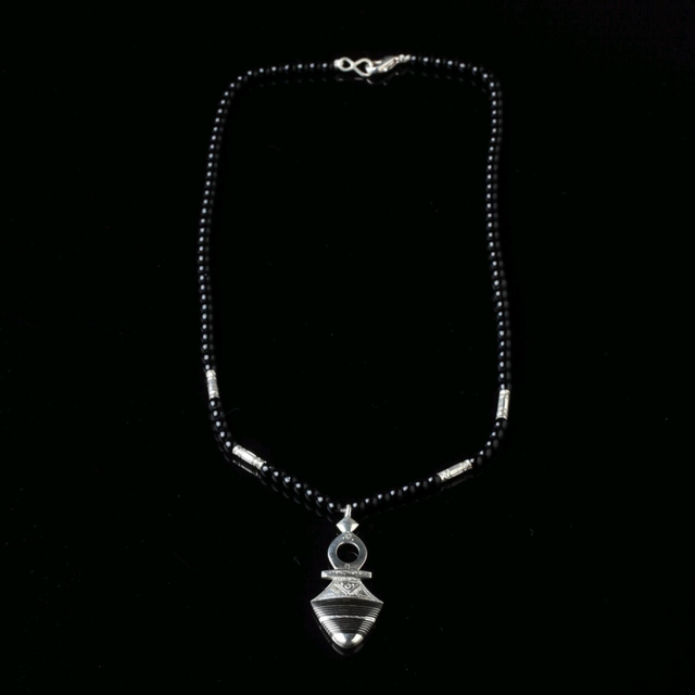 Collier homme en argent massif et onyx 