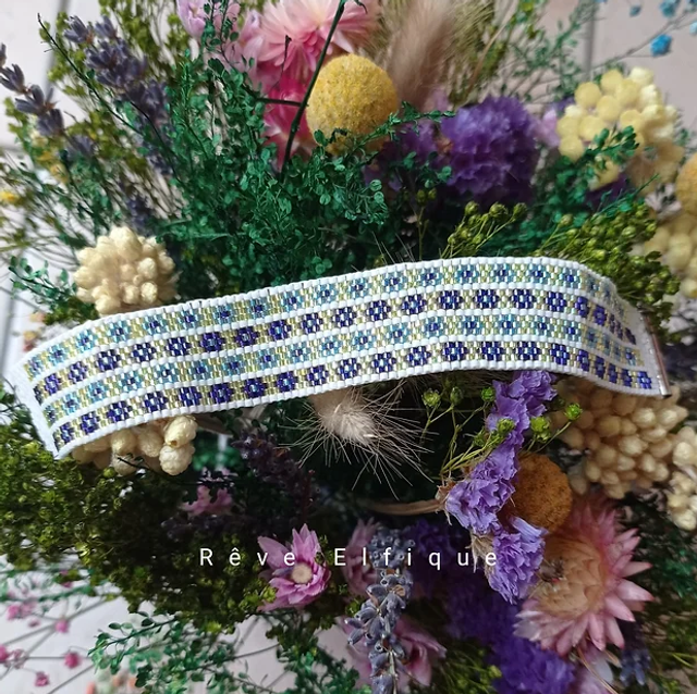 Bracelet miyuki fleurs 