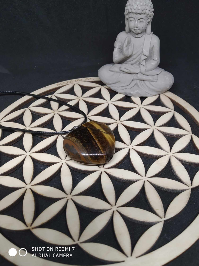 Pendentif cœur œil de tigre 