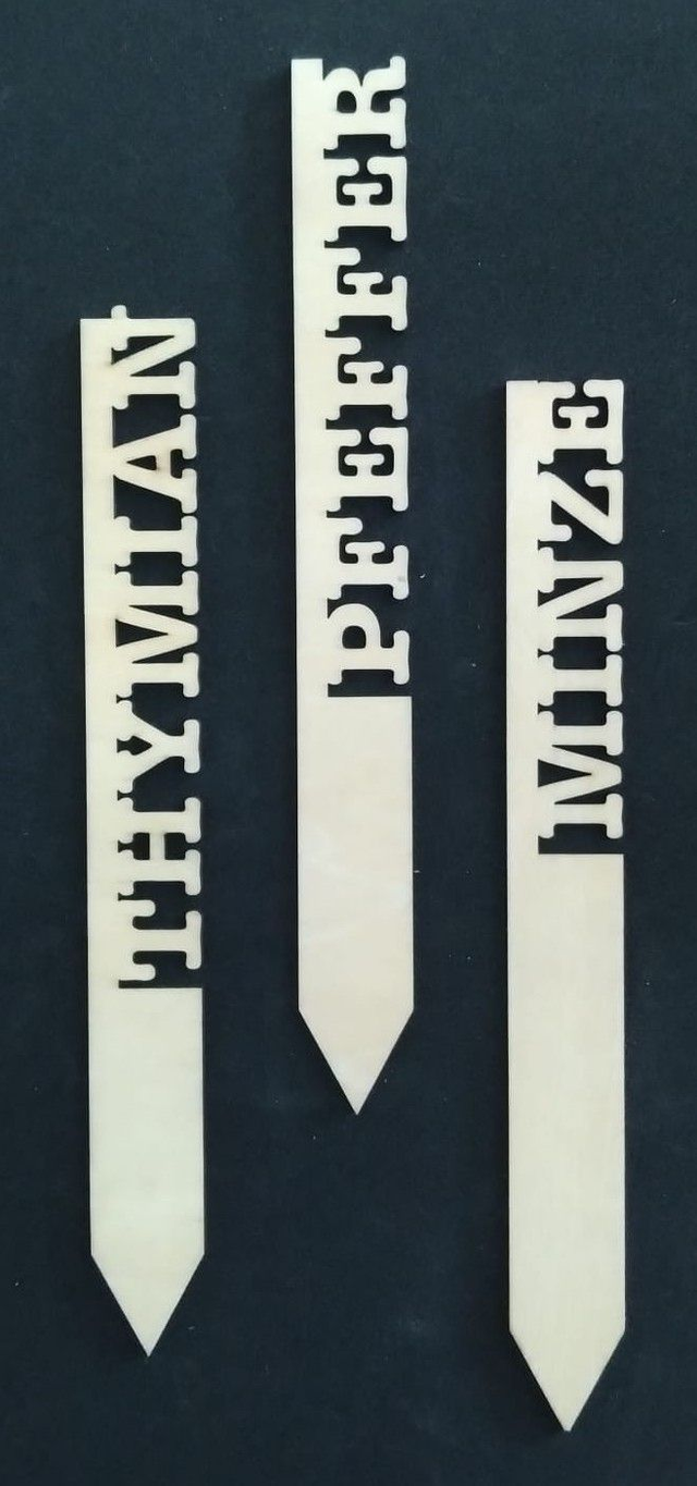 Kräutersteckling Holz Set à 5 Stk.