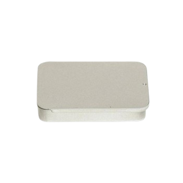 Cache "Tin" magnétique 8 cm - Micro rectangle argenté