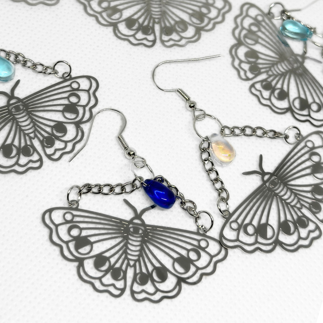 Chain Moth Earrings