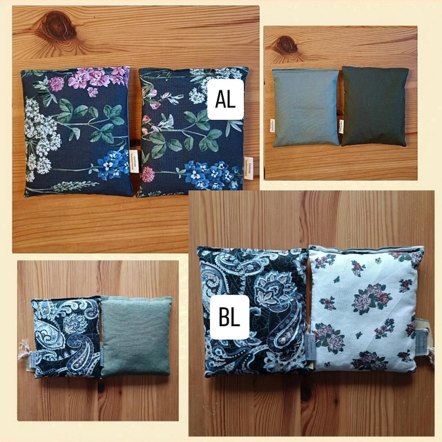 2er Set Handwärmer, Mini Roggenkissen mit Lavendel, Wärmekissen gefüllt mit Bio-Roggenkörnern und Lavendel, je 10×12cm