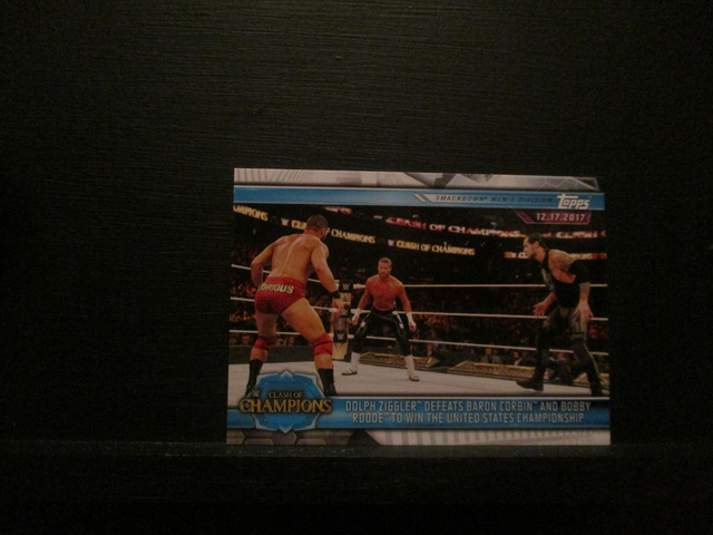 Dolph Ziggler Defeats Baron Corbin And Bobby Rode To Win The United States Championship - Champions Original Trading Card #77
