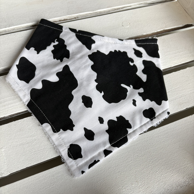 Cow Print Bamboo Dribble Bib   