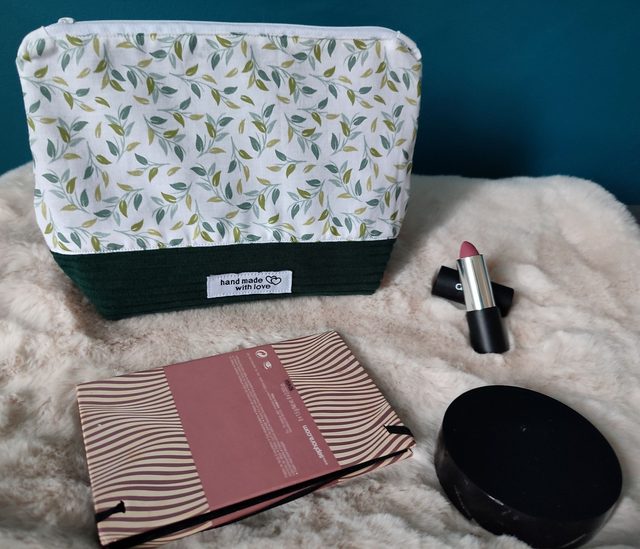 trousse à maquillage bi-matière 