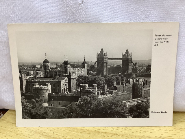Tower of London General View From The N.W. A2 Ministry of Works Vintage Postcard Our Ref No. A35 £2.00