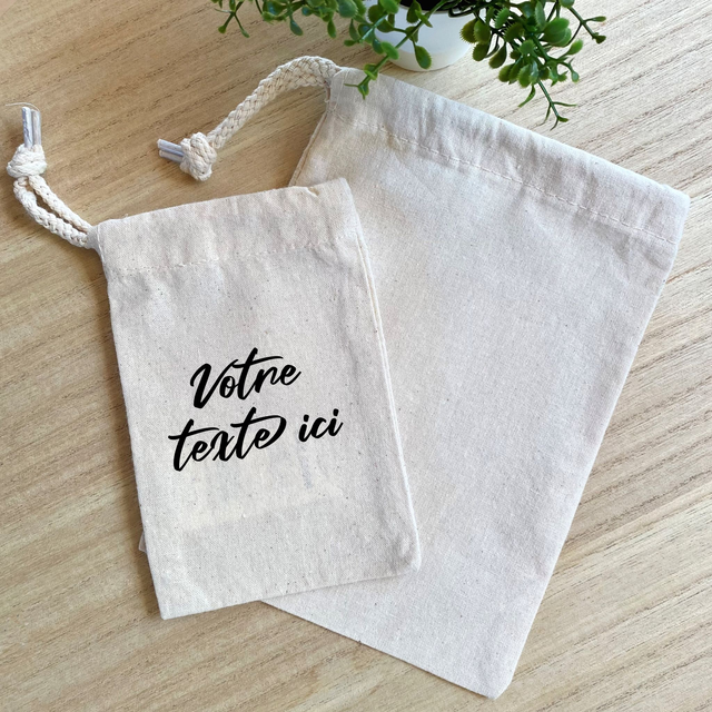 Pochon personnalisé avec votre texte