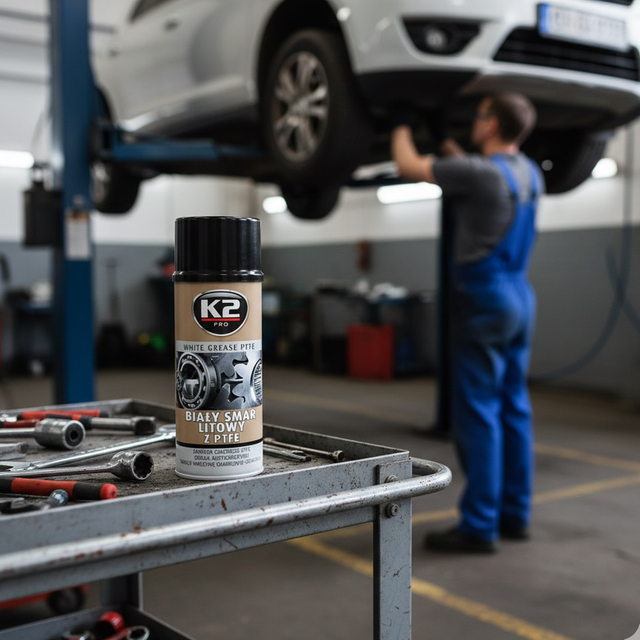K2 PTFE MAZIVO BÍLÉ - Snižuje tření, odvádí vlhkost, eliminuje pískání K2 W121