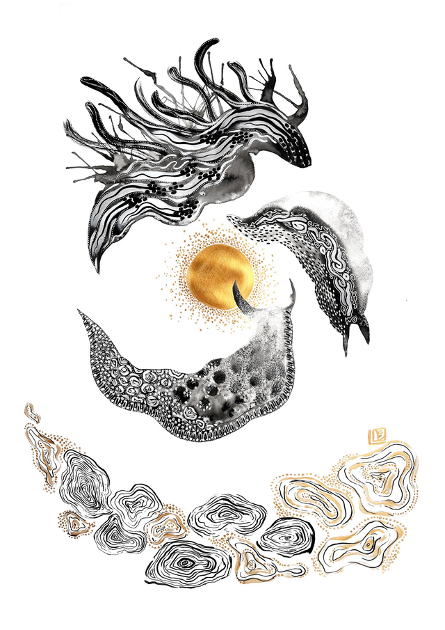 Nudibranches / Collection Minä &amp; Meri / A5, A4, A3, A2 print