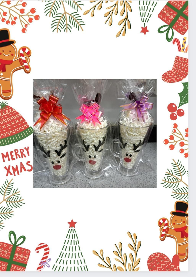Hot Chocolate Reindeer Glass