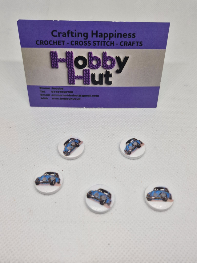 Blue Car Buttons (Beetle)