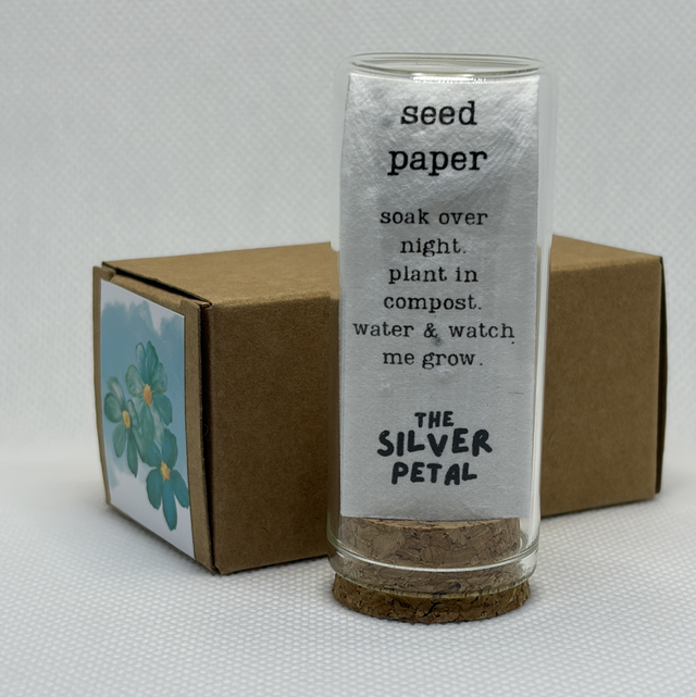 'Green flowers' plantable paper