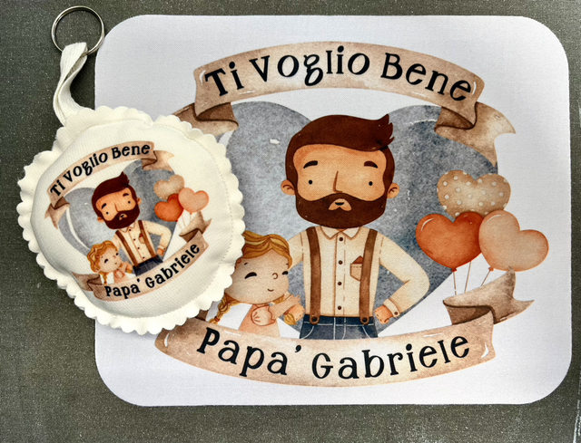 Set tappetino mouse e portachiavi