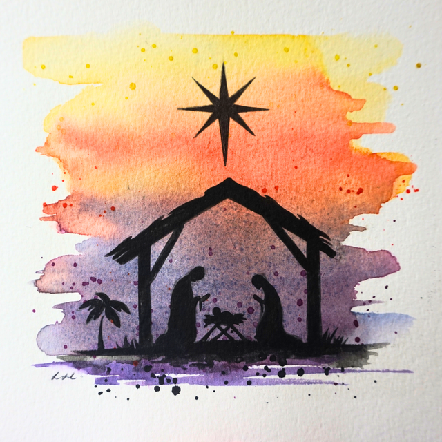 Manger Scene Christmas Cards - Pack of 5