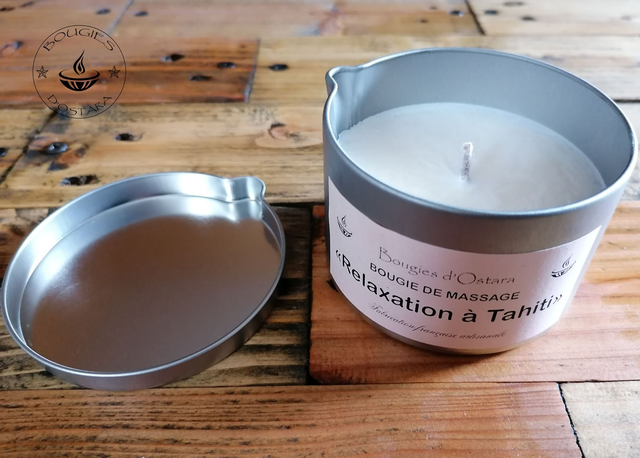 BOUGIE DE MASSAGE RELAXATION à TAHITI