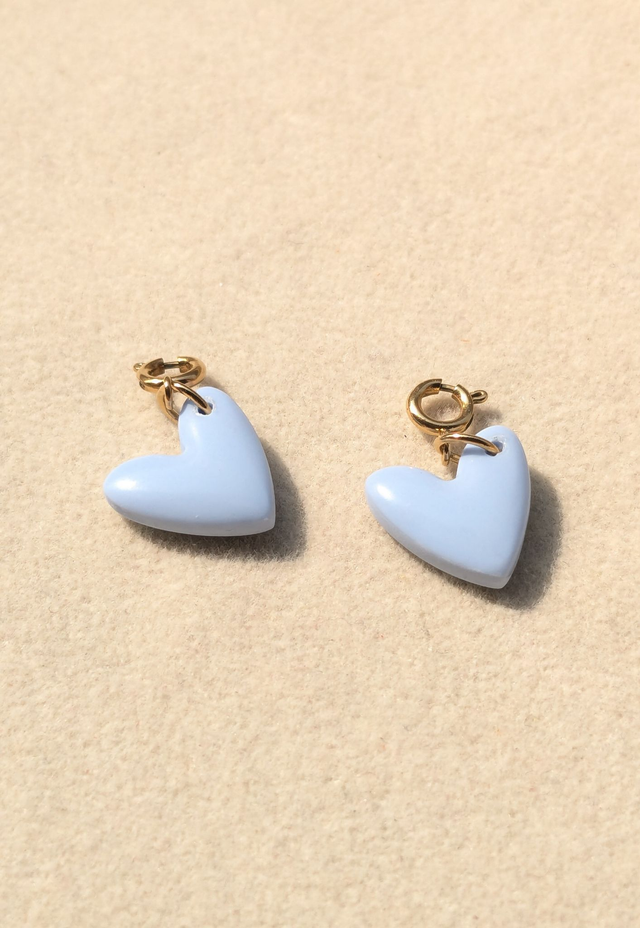 Charm cœur bleu pastel