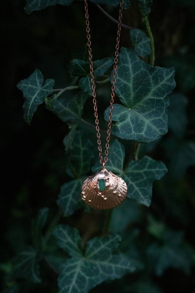 Collier Coquillage et verre de mer