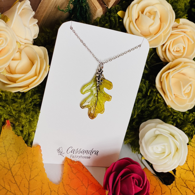 Feuille d’argent collier