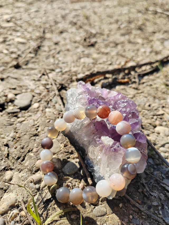 Agate du Botswana - 8mm