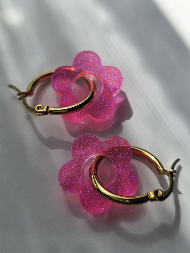 CREOLES EDEN ROSES FLUO PAILLETTÉ 
