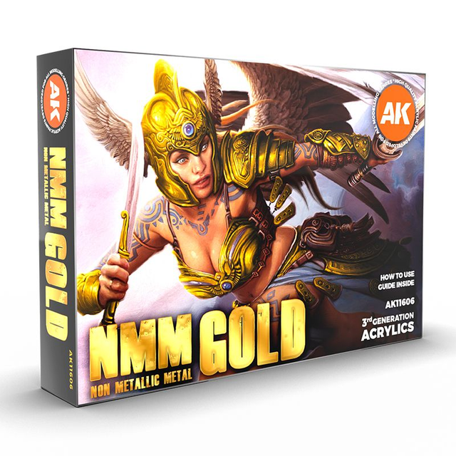 AK 3rd Gen Paintset: NMM (Non Metallic Metal) GOLD Set