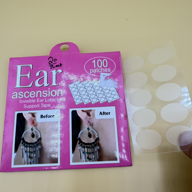 Ear lobe support tape single sheet 
