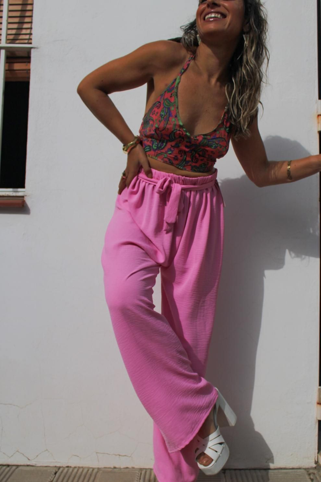 Pantalón Gasa Rosa