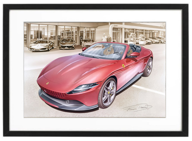 Ferrari Roma - Framed Print