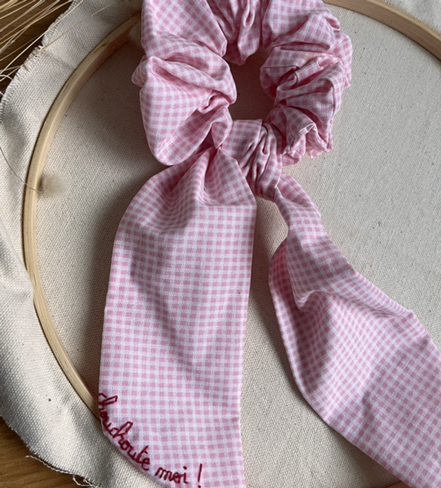 Foulchie Chouchoute moi vichy rose