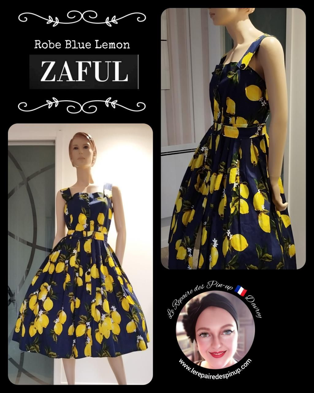 Robe Zaful Blue Lemon T48/50