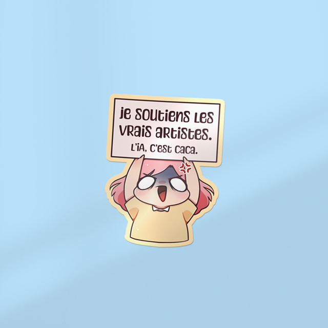🆕 Sticker glossy JE SOUTIENS LES VRAIS ARTISTES