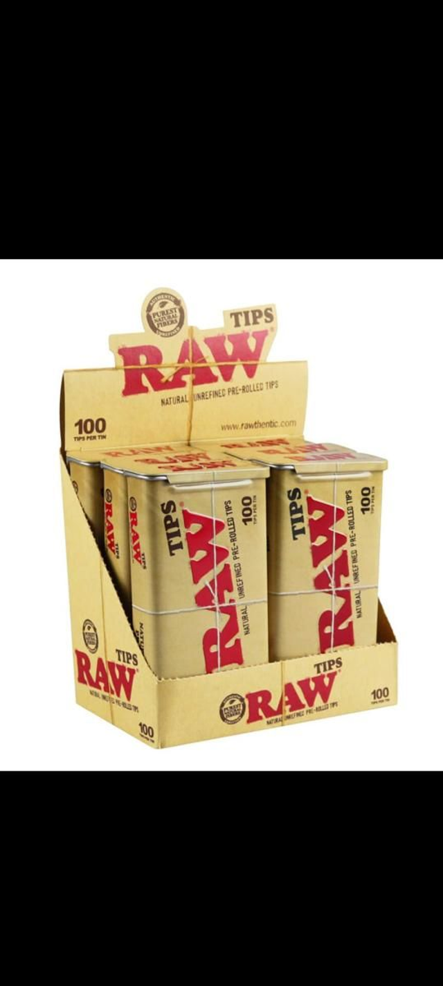 RAW Unrefined 100 Pre-Rolled Tips

