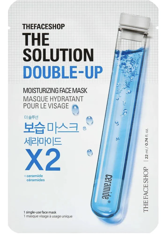 The solution double up Masque en tissu hydratant au céramides - The face shop 