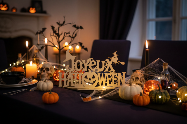 Décoration “Joyeux Halloween” de table