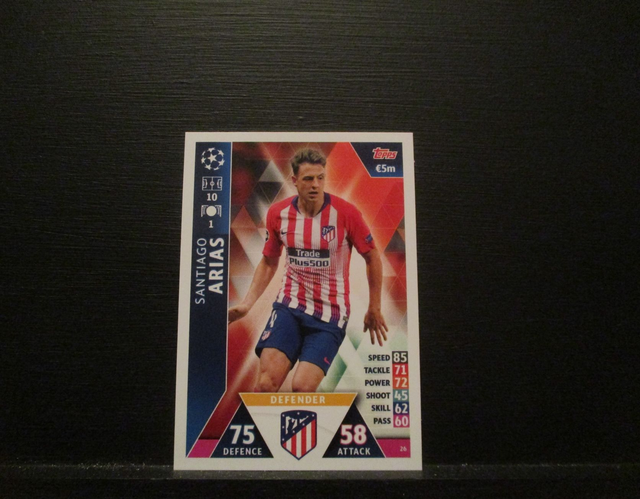Santiago Arias - UEFA Champions League Match Attax 2018/19 Original Trading Card #26