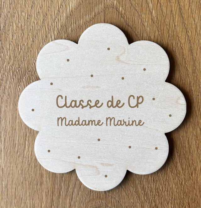 Plaque de porte petits points - Personnalisable