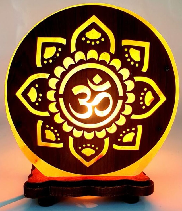 Lampes de sel (prise secteur) Mandala Om/Oh 5kg
