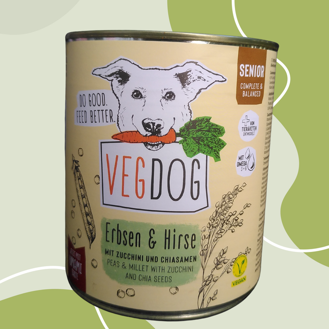 VEGDOG Senior Erbsen und Hirse