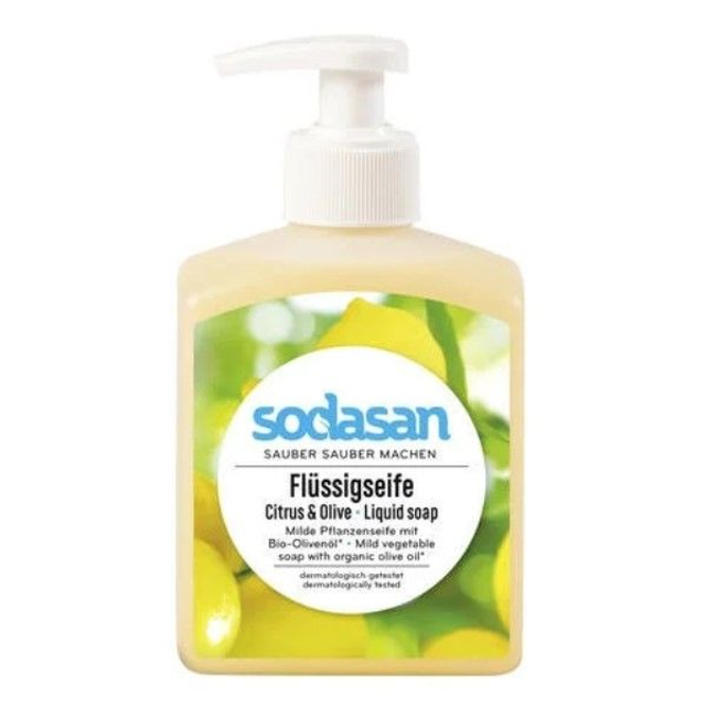 Sodasan Flüssigseife Citrus&amp;Olive, 300ml Flasche