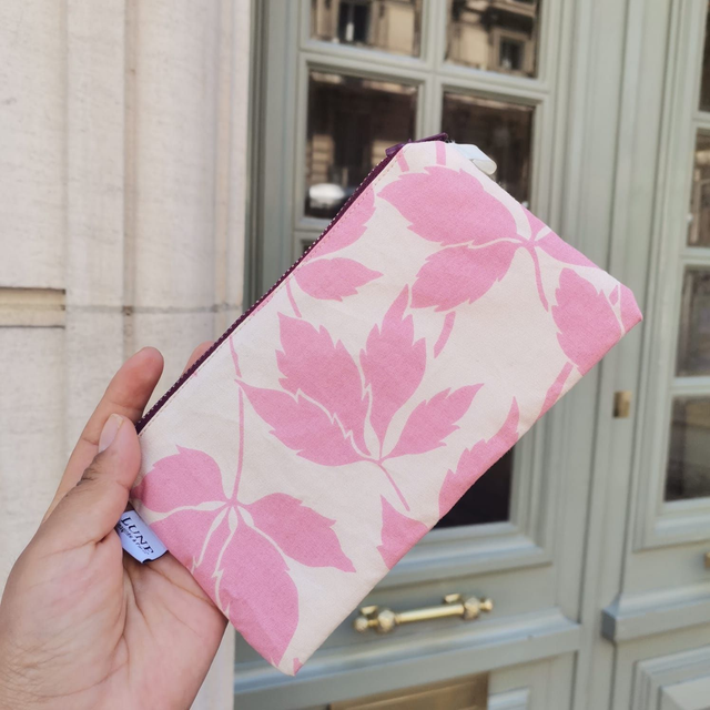 Pochette Feuilles Roses