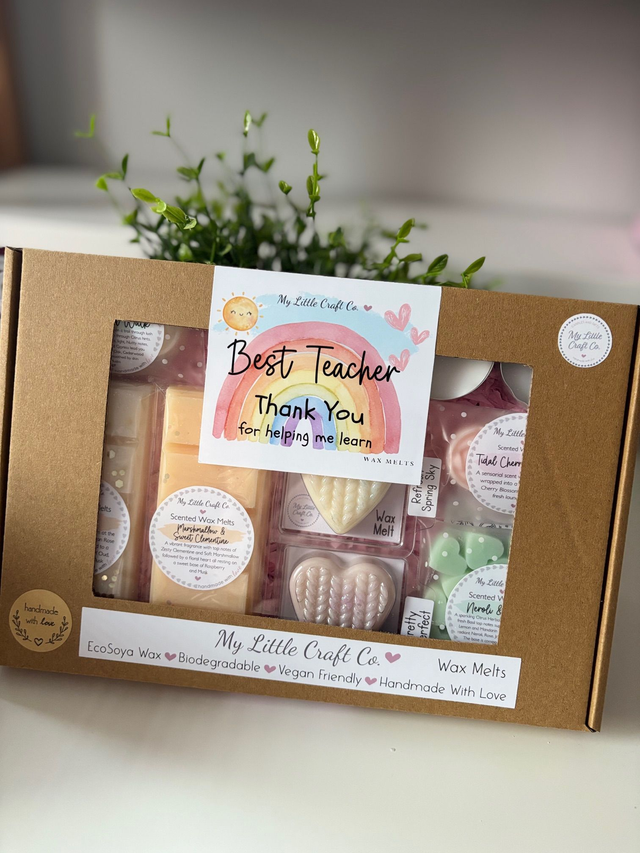 Teacher Gift Box, Wax Melts, Teaching Assistant, Nursery Teacher, End of Term, Highly Scented Wax Melts, Home Decor, Gift for her, Thank You