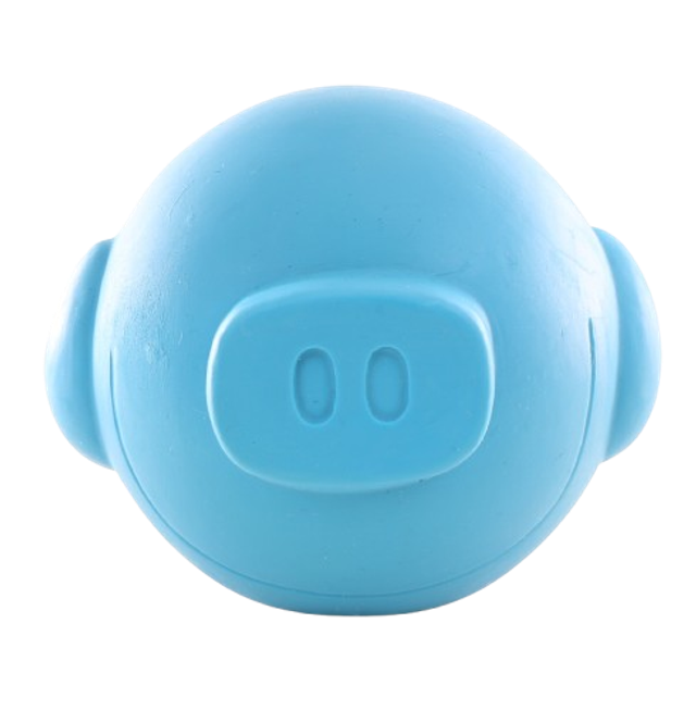 JOUET COCHON EN LATEX COULEUR BLEU POUR CHIENS PETIT MODELE MARQUE MARTIN SELLIER.