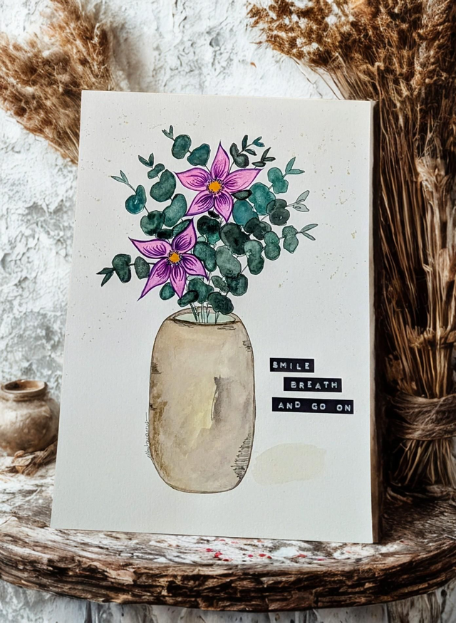 Eucalyptus - Aquarelle originale A4 